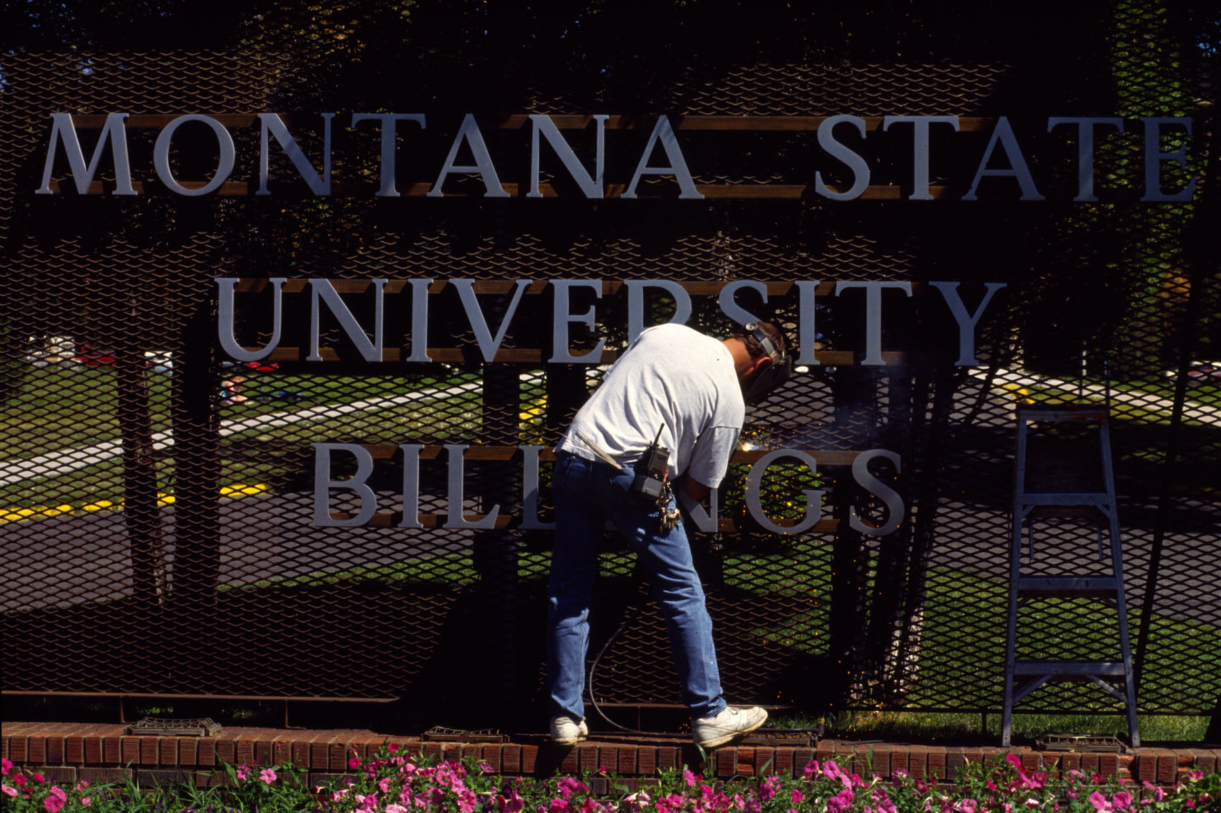 MSU Billings sign change, 1994